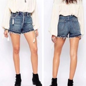 Free People Gowa Released Hem Denim Shorts